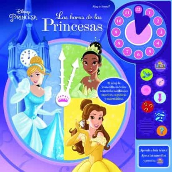 Libro y reloj de lujo con sonido - Las horas de las princesas