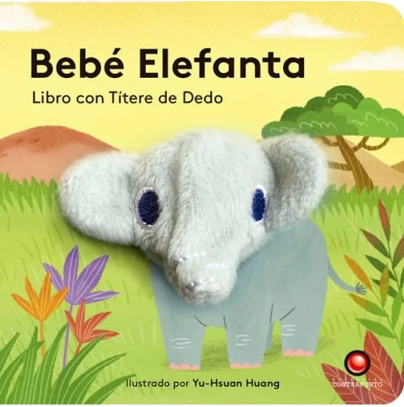 Libro con titere de dedo - bebe elefanta