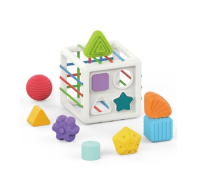 Cubo sensorial con ligas