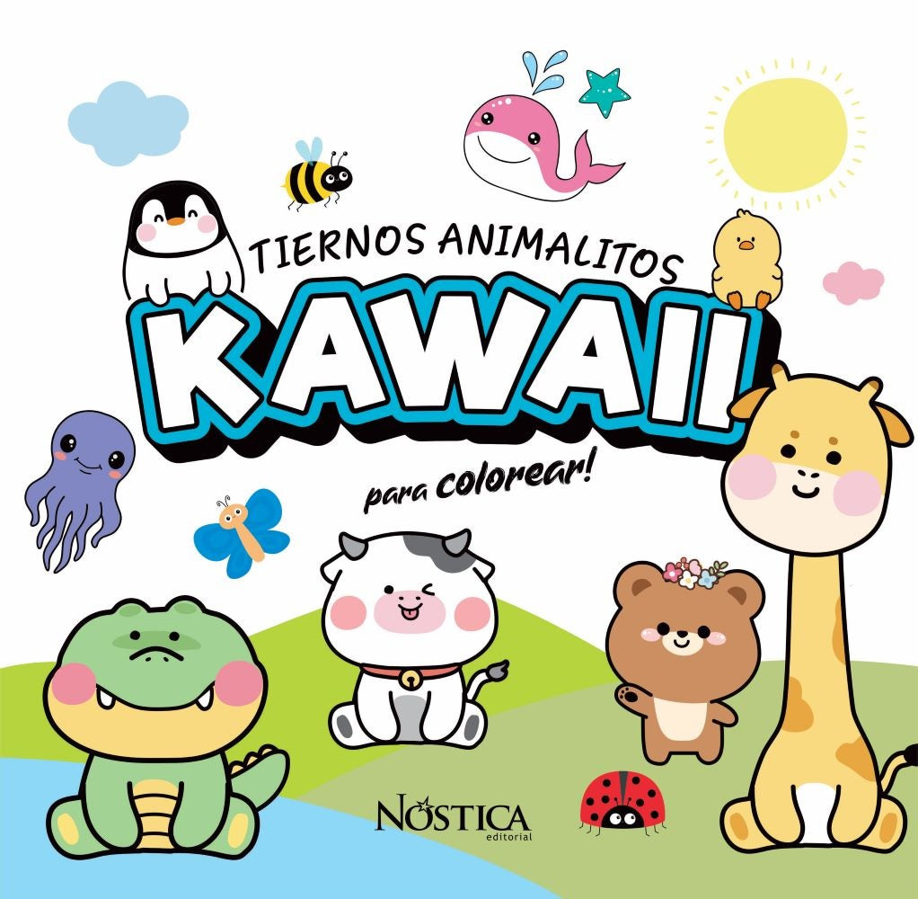 Tiernos animalitos Kawaii para colorear