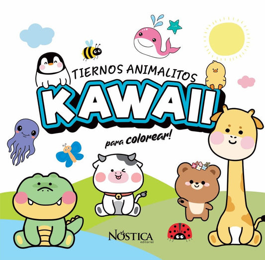 Tiernos animalitos Kawaii para colorear