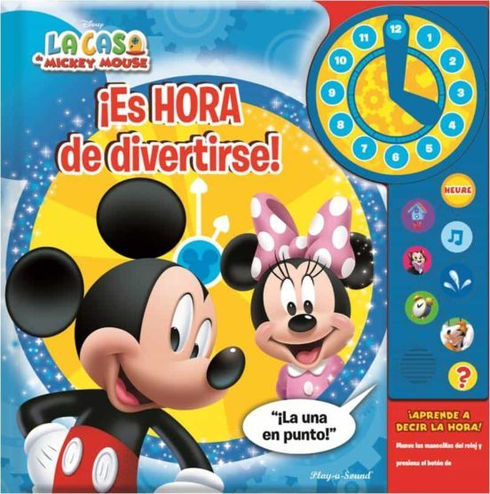 Libro reloj de lujo con sonido - Es hora de divertirse amigos - Mickey