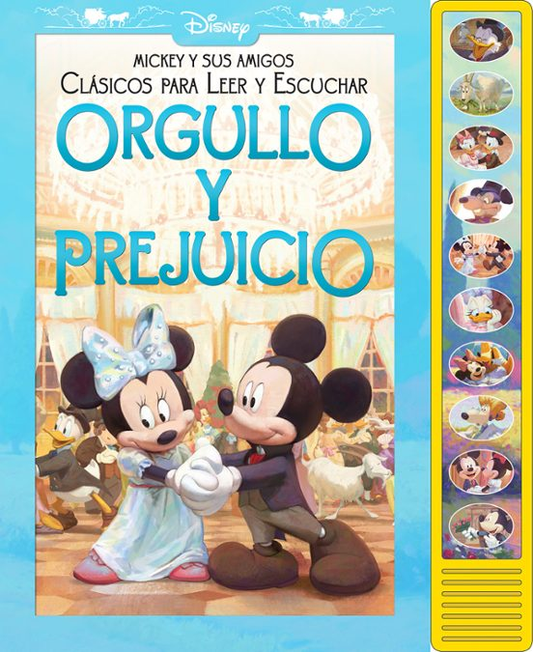 10 botones Disney Mickey y amigos orgullo y prejuicio