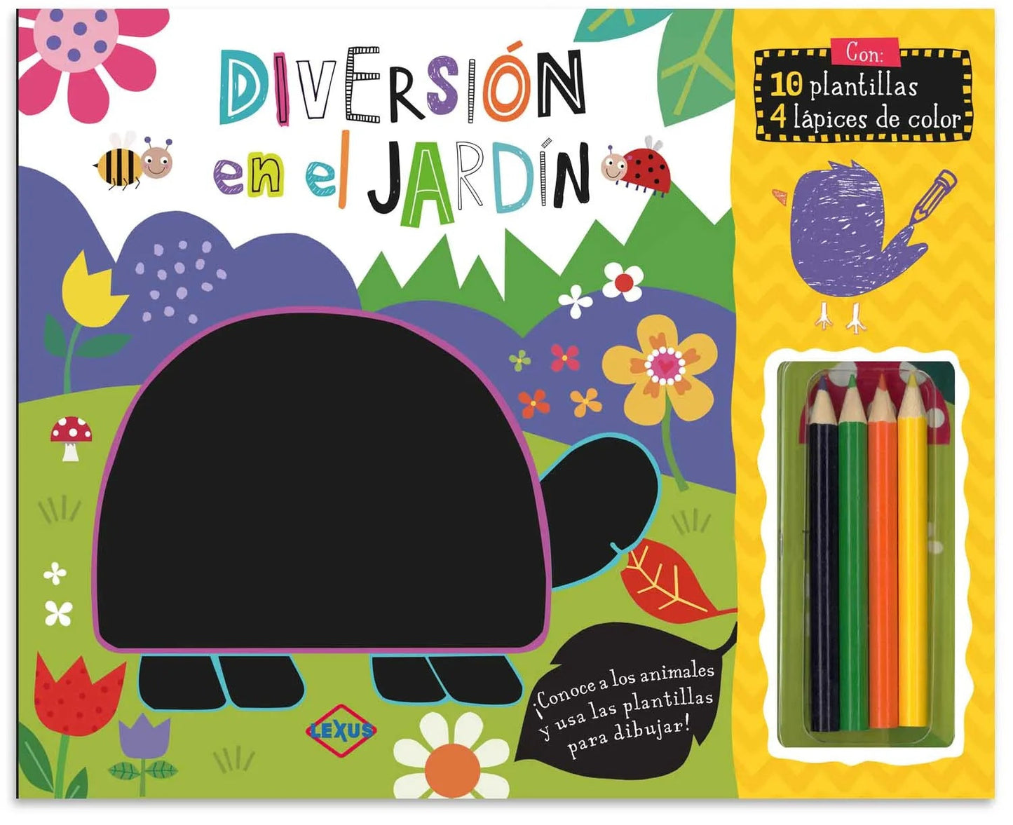 Diversión en el Jardín + lápices de colores