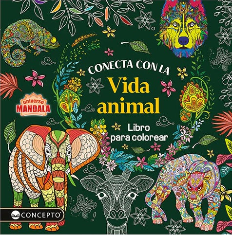 Conecta con la vida animal (Libro para colorear)
