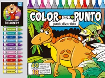 Color por Punto Pack Divertido - 18 crayones