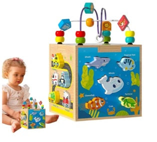 Cubo multifuncional con circuito y encaje