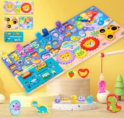 Tablero ocupado montessori 8 en 1